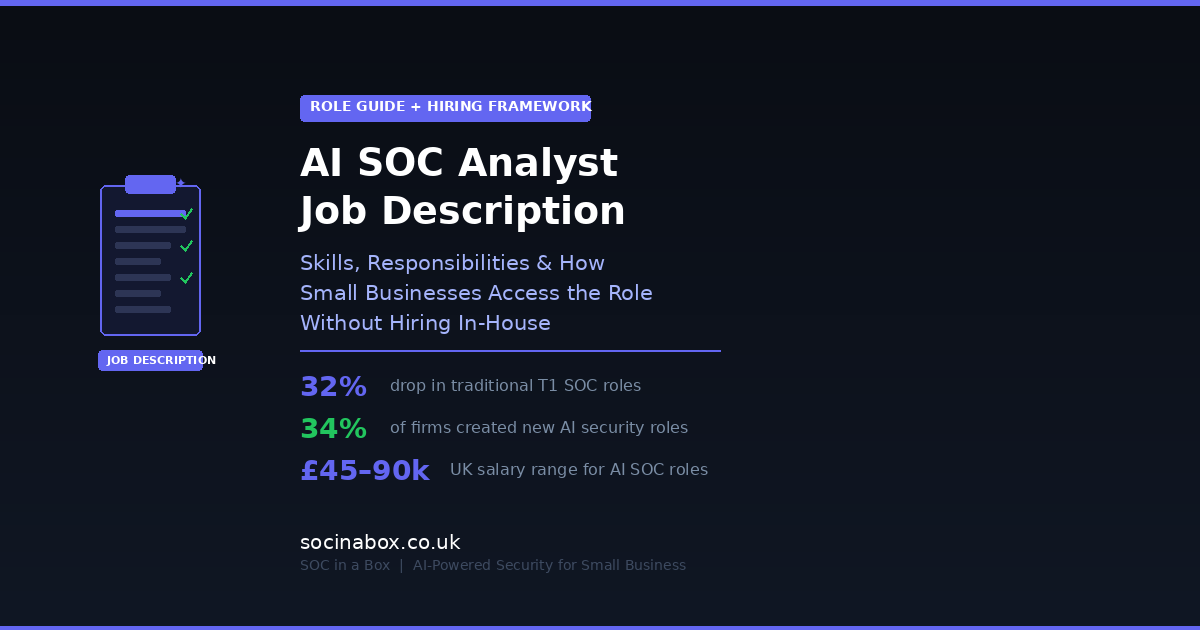ai soc analyst job description