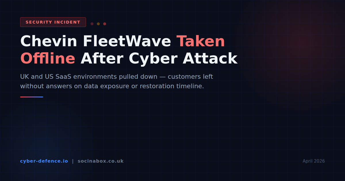 Fleet Management Software Knocked Offline by Cyber Attack — What Small Businesses Need to Know