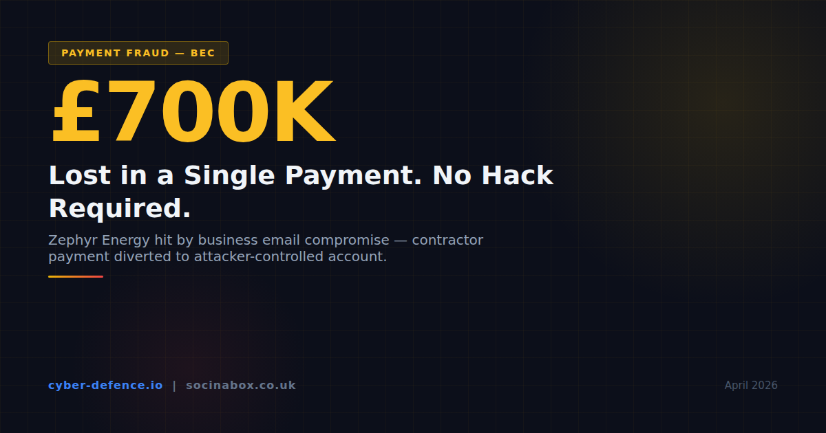 Energy Company Loses £700,000 in a Single Payment Fraud — How to Stop It Happening to Your Business