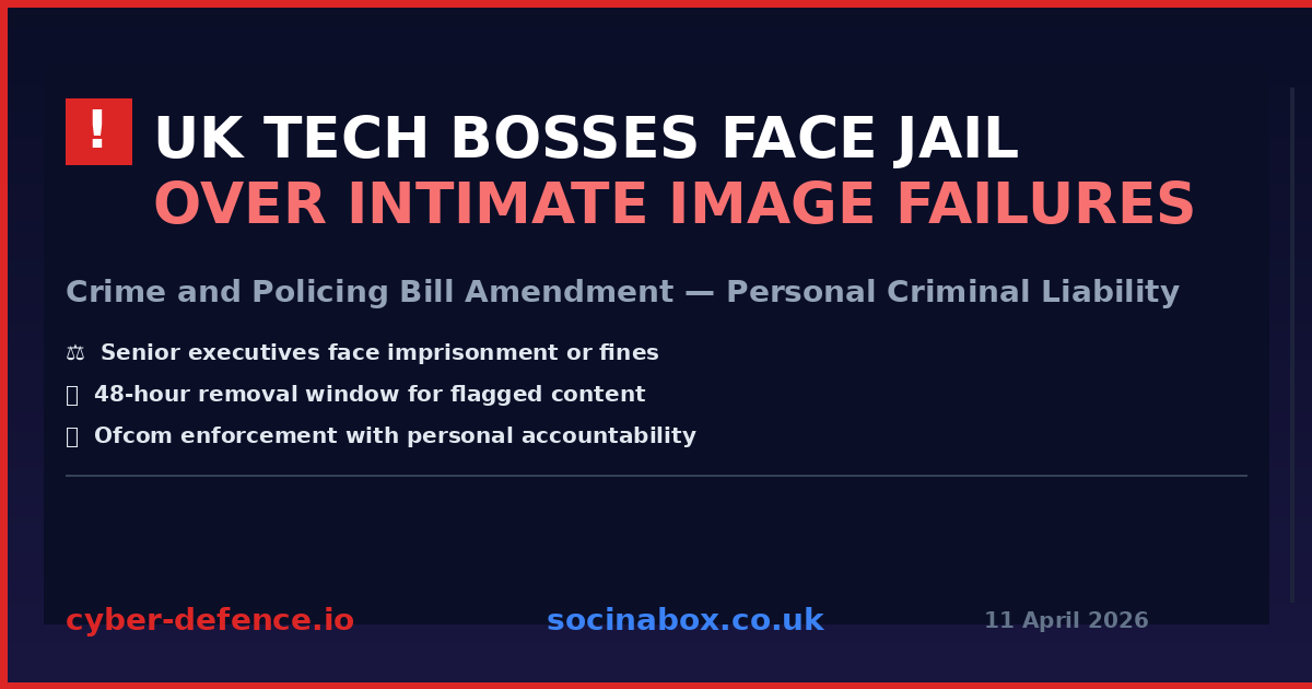 Tech Bosses Face Jail Over Intimate Image Abuse
